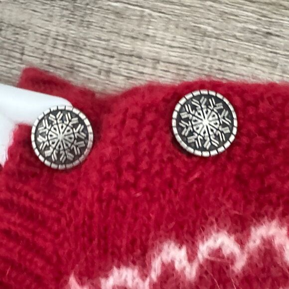 Ralph Lauren Kids Dress in Wool Knit Christmas Red and White Authentic - Picture 5 of 7